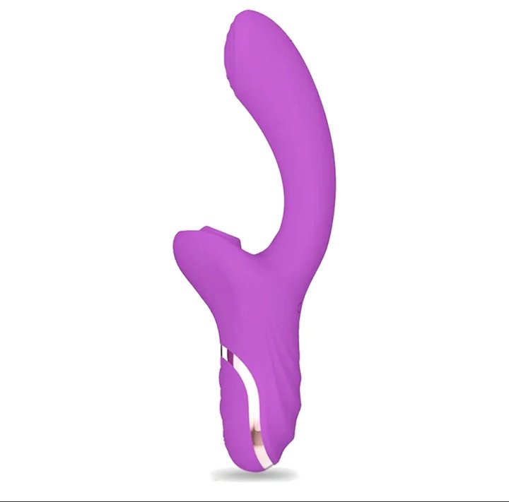 Vibrador doble succionador de clitoris y estimulador de punto g