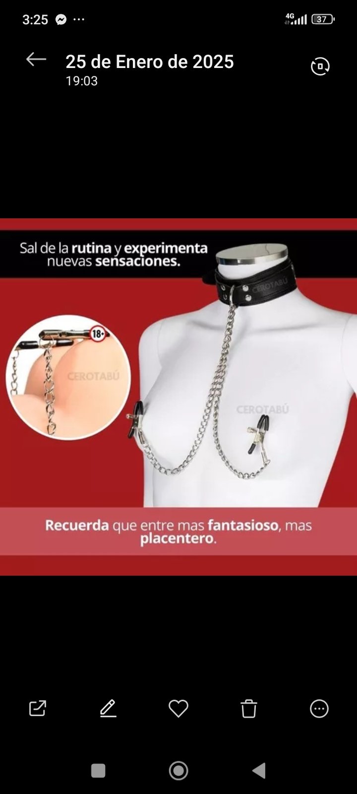 Collar con pinzas pezoneras
